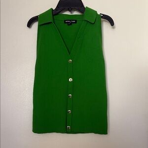 Nautica Vibrant Green Sleeveless Blouse